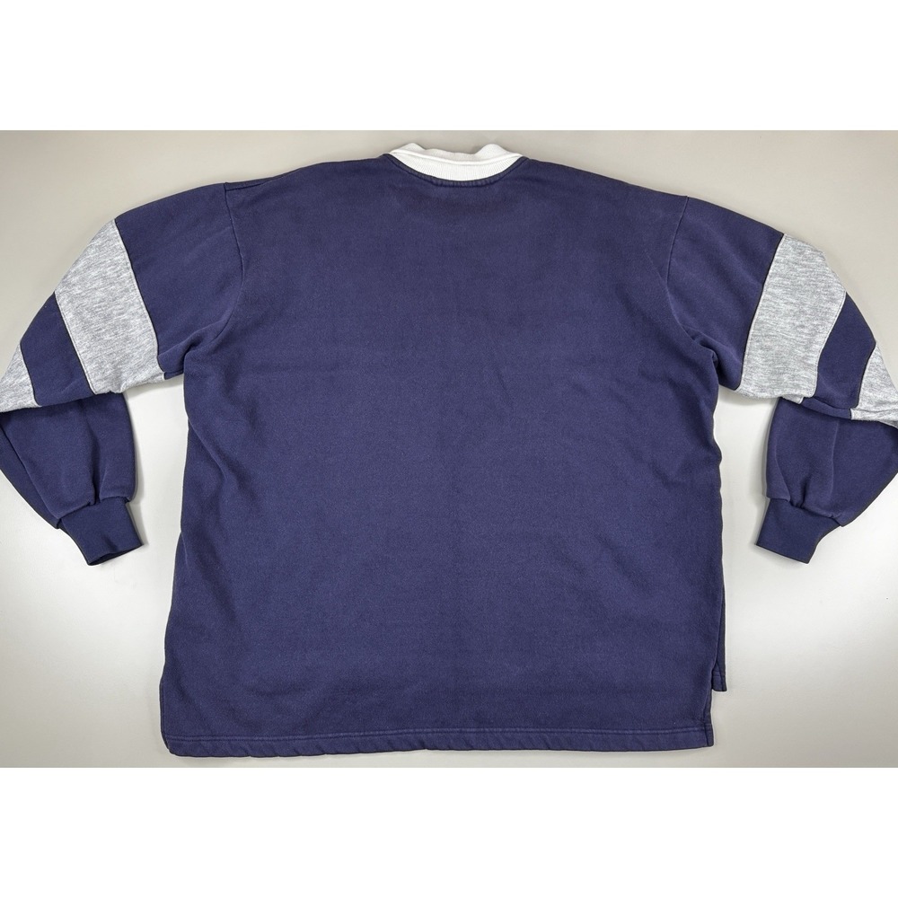 Vintage Chalk Line Dallas Cowboys NFL Tailgate Club Rugby Pullover XL‎ 90s Retro - Picture 8 of 9